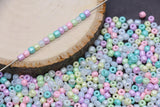 Mix Glass Seed Beads, Size 4mm 6/0 Glass Seed Beads, Mix Seed Beads, Rocailles Beads, Bracelet Beads #3697