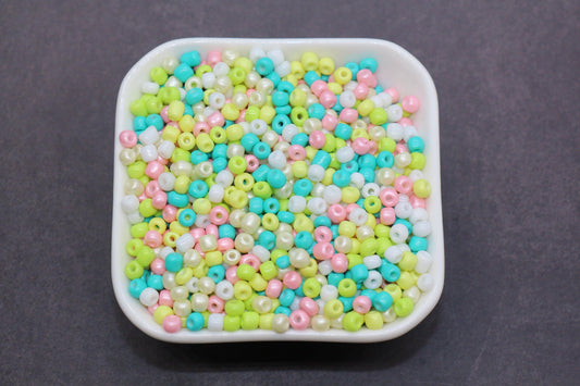 Mix Glass Seed Beads, Size 4mm 6/0 Glass Seed Beads, Mix Seed Beads, Rocailles Beads, Bracelet Beads #3698
