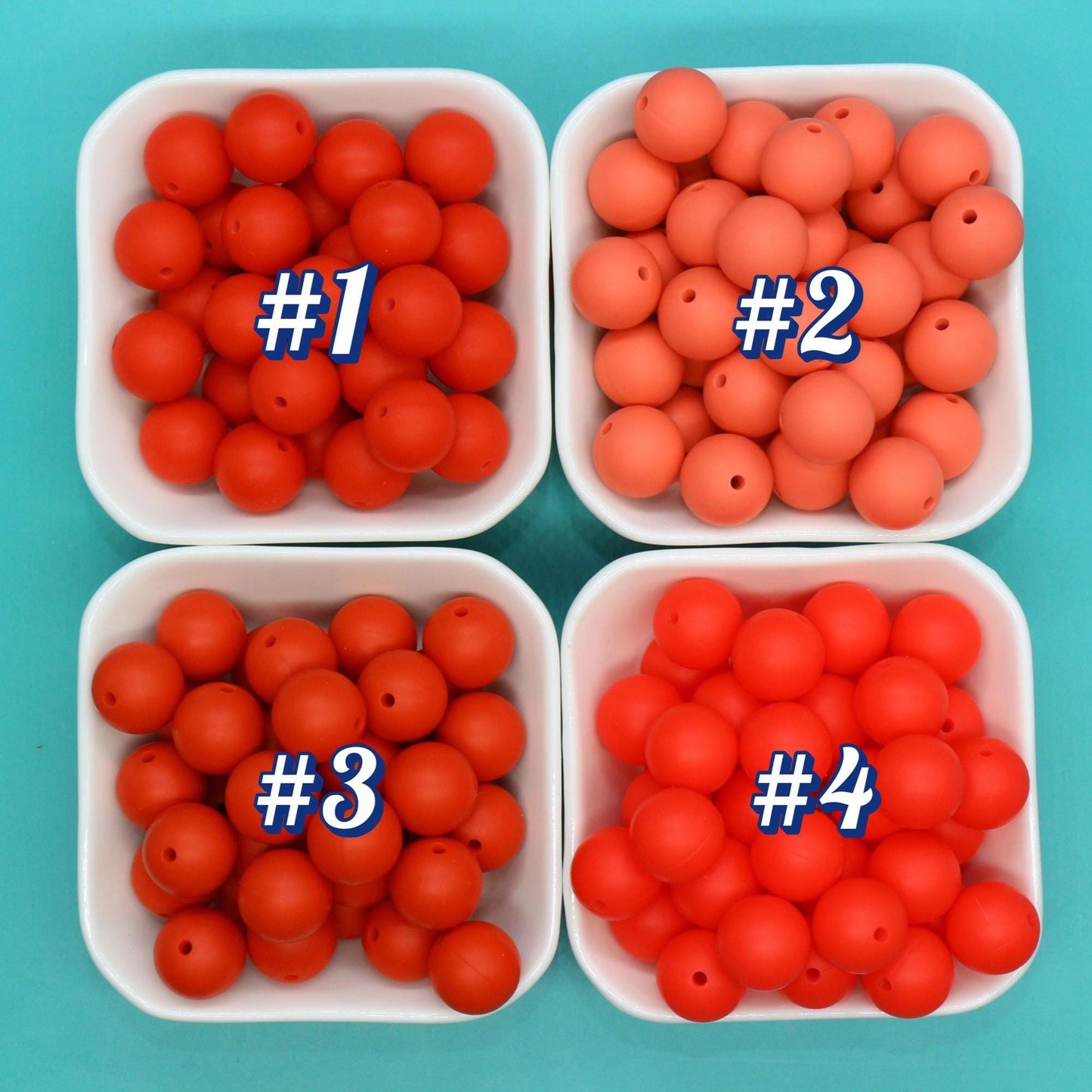 15mm Red Silicone Beads for Bracelets, Soft Round DIY Jewelry Beads, Keychain Craft Supplies,
