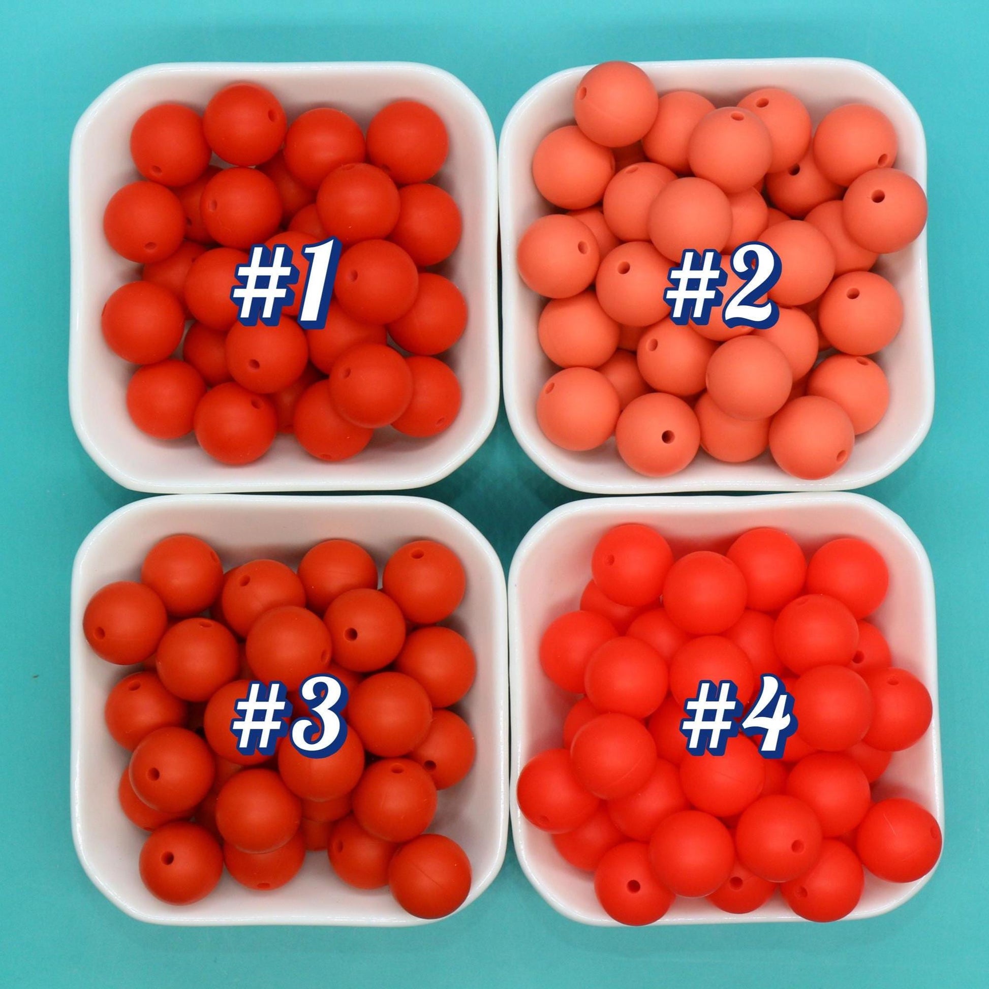 15mm Red Silicone Beads for Bracelets, Soft Round DIY Jewelry Beads, Keychain Craft Supplies,