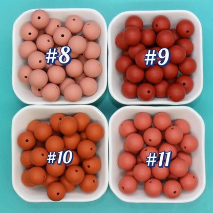 15mm Red Silicone Beads for Bracelets, Soft Round DIY Jewelry Beads, Keychain Craft Supplies,