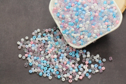 Mix Glass Seed Beads, Size 4mm 6/0 Glass Seed Beads, Multicolor Seed Beads, Rocailles Beads, Bracelet Beads #3659
