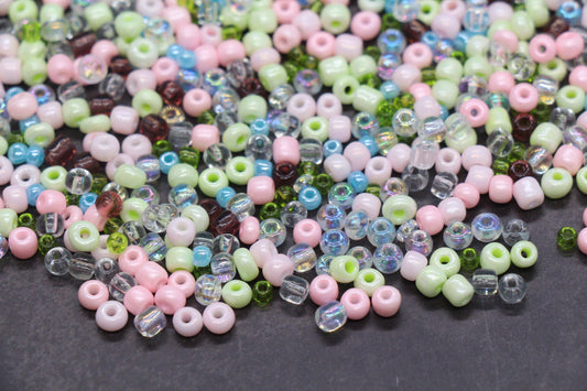 Mix Glass Seed Beads, Size 4mm 6/0 Glass Seed Beads, Mix Seed Beads, Rocailles Beads, Bracelet Beads #3665