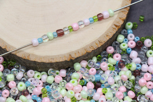 Mix Glass Seed Beads, Size 4mm 6/0 Glass Seed Beads, Mix Seed Beads, Rocailles Beads, Bracelet Beads #3665