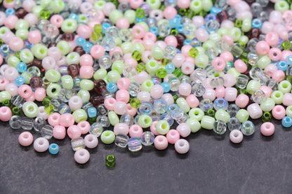 Mix Glass Seed Beads, Size 4mm 6/0 Glass Seed Beads, Mix Seed Beads, Rocailles Beads, Bracelet Beads #3665