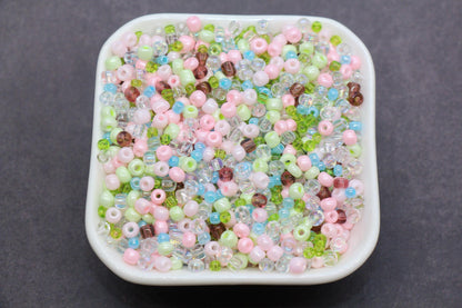 Mix Glass Seed Beads, Size 4mm 6/0 Glass Seed Beads, Mix Seed Beads, Rocailles Beads, Bracelet Beads #3665