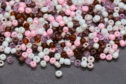 Mix Glass Seed Beads, Size 4mm 6/0 Glass Seed Beads, Mix Seed Beads, Rocailles Beads, Bracelet Beads #3668