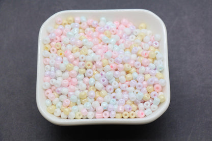 Mix Creamy Glass Seed Beads, Size 4mm 6/0 Glass Seed Beads, Mix Seed Beads, Rocailles Beads, Bracelet Beads #3681