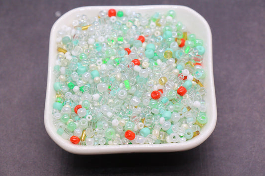 Mix Glass Seed Beads, Size 4mm 6/0 Glass Seed Beads, Mix Seed Beads, Rocailles Beads, Bracelet Beads #3684