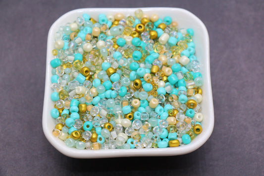 Mix Glass Seed Beads, Size 4mm 6/0 Glass Seed Beads, Mix Seed Beads, Rocailles Beads, Bracelet Beads #3685
