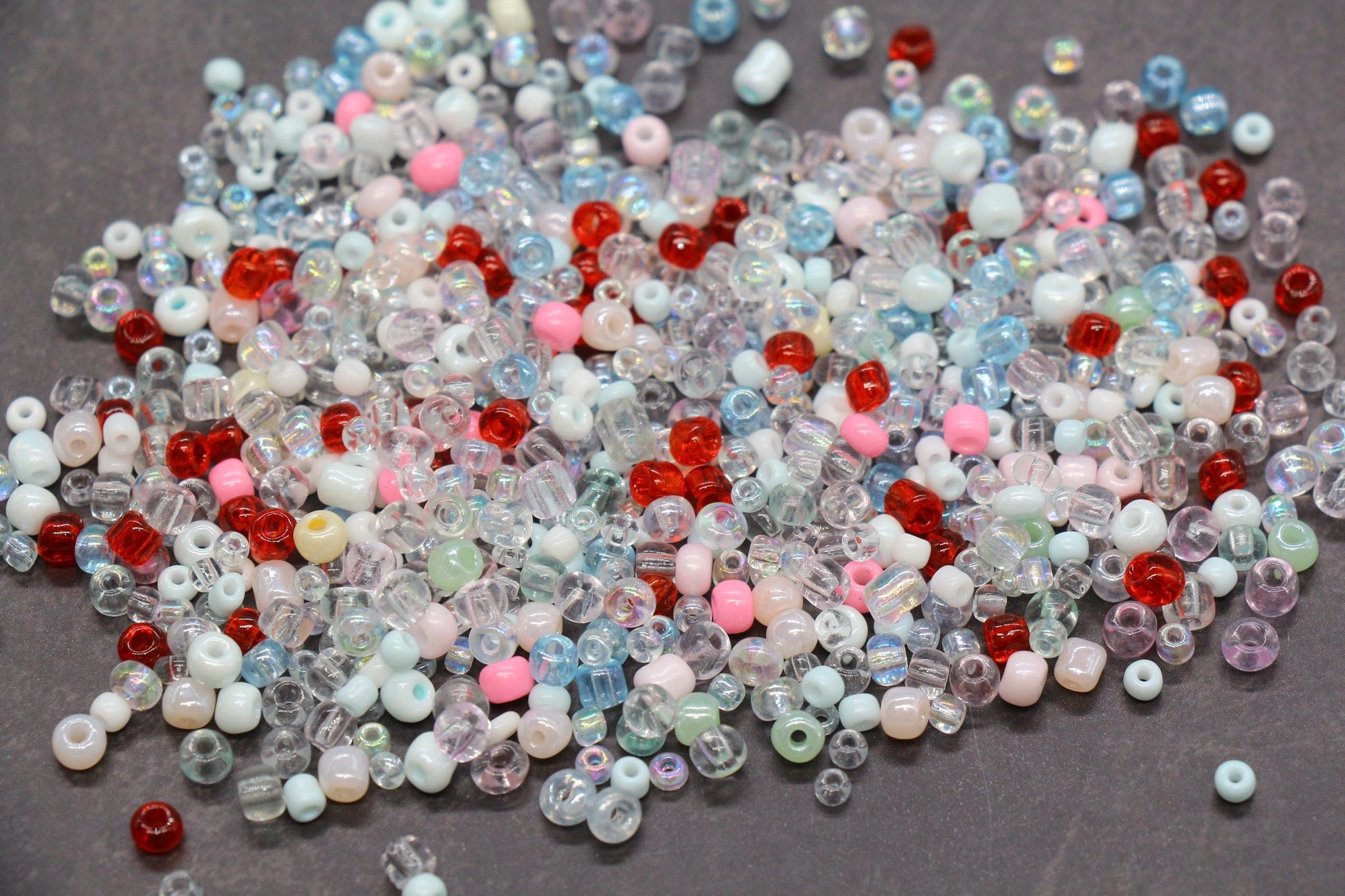 Mix Glass Seed Beads, Size 4mm 6/0 Glass Seed Beads, Mix Seed Beads, Rocailles Beads, Bracelet Beads #3686