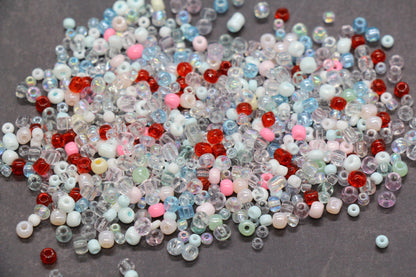 Mix Glass Seed Beads, Size 4mm 6/0 Glass Seed Beads, Mix Seed Beads, Rocailles Beads, Bracelet Beads #3686