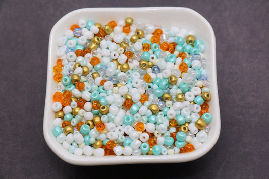 Mix Glass Seed Beads, Size 4mm 6/0 Glass Seed Beads, Mix Seed Beads, Rocailles Beads, Bracelet Beads #3692