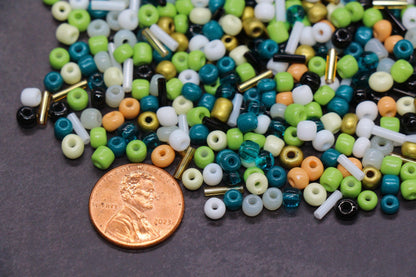 Mix Glass Seed Beads, Size 4mm 6/0 Glass Seed Beads, Mix Seed Beads, Rocailles Beads, Bracelet Beads #3693