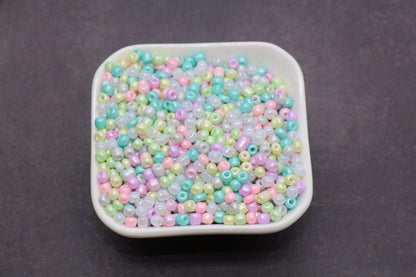 Mix Glass Seed Beads, Size 4mm 6/0 Glass Seed Beads, Mix Seed Beads, Rocailles Beads, Bracelet Beads #3697