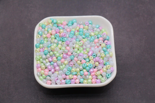 Mix Glass Seed Beads, Size 4mm 6/0 Glass Seed Beads, Mix Seed Beads, Rocailles Beads, Bracelet Beads #3697