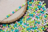 Mix Glass Seed Beads, Size 4mm 6/0 Glass Seed Beads, Mix Seed Beads, Rocailles Beads, Bracelet Beads #3698