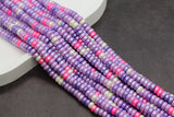 6mm Shimmer Chunky Polymer Clay Beads, Shinny Purple Mix Heishi Spacer Beads, Polymer Clay Rondell Beads, Heishi Spacer Beads #319