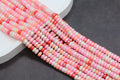 6mm pink shimmer mix rondelle heishi beads for bracelets and DIY jewelry