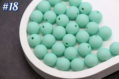 12mm Green Silicone Beads, Round Bubblegum Beads for Bracelets, Beads for Pens, Non-Toxic Food Grade, Craft Supplies, Gift for Her