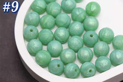 12mm Metallic Silicone Beads, Round Bubblegum Beads for Bracelets, Beads for Pens, Non-Toxic Food Grade, Craft Supplies, Gift for Her