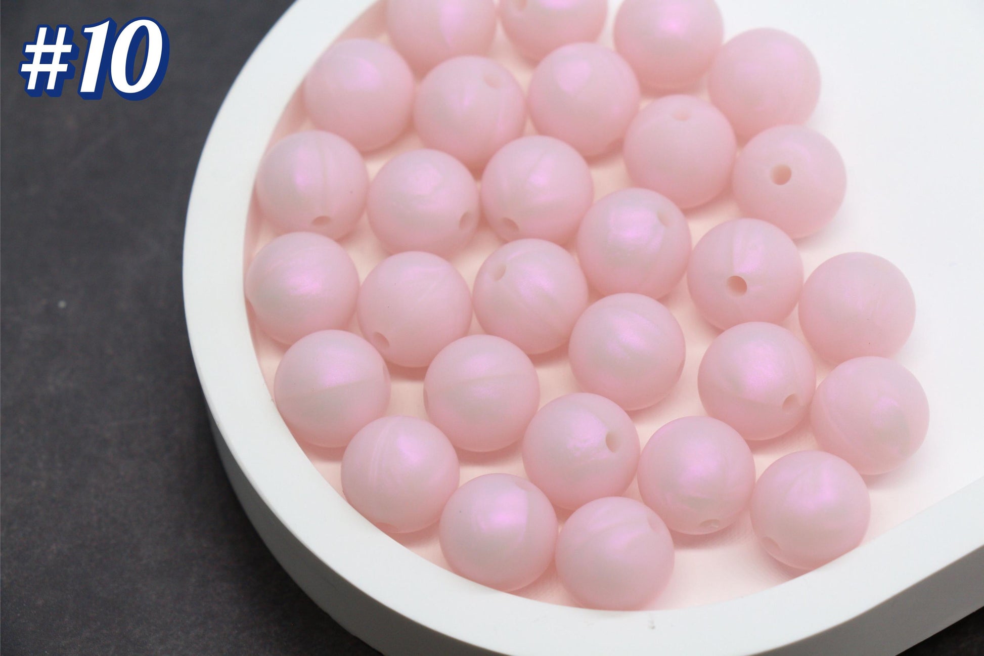 12mm metallic silicone beads for pens and keychains