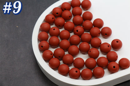 12mm Red Silicone Beads, Round Bubblegum Beads for Bracelets, Beads for Pens, Non-Toxic Food Grade, Craft Supplies, Gift for Her