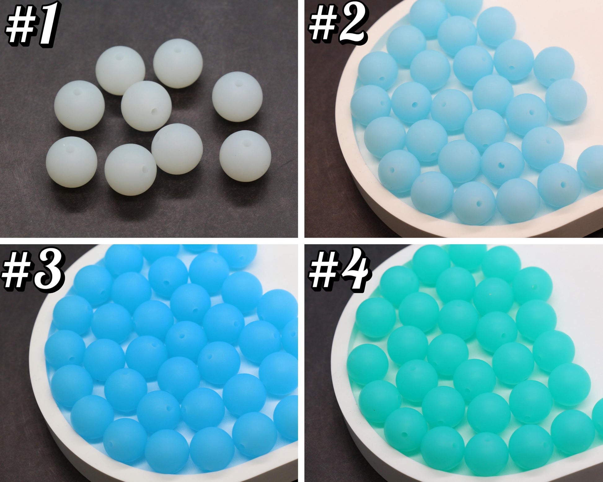 15mm Glow in the Dark Silicone Beads – Round Beads for Jewelry Making, Keychains, and DIY Crafts