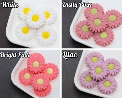 Sunflower Silicone Beads, 30mm Colorful Flower Focal Beads for Keychains, Jewelry & DIY Crafts