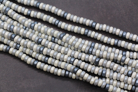 6mm Shimmer Chunky Polymer Clay Beads, Shinny Mix Heishi Spacer Beads, Polymer Clay Rondell Beads, Heishi Spacer Beads #614