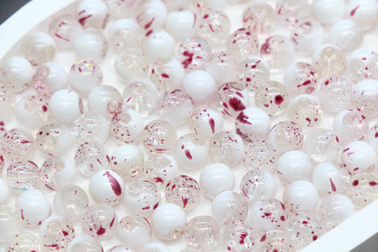 8mm Ombre with Specks Beads for Jewelry Making, DIY Bracelet Crafting Supplies Accessories