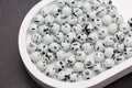 10mm Splatter Acrylic Gumball Beads