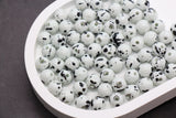 10mm Splatter Beads, Chunky Bubblegum Beads for Jewelry Making, DIY Bead Supplies, Craft Beads for Bracelets, Necklaces
