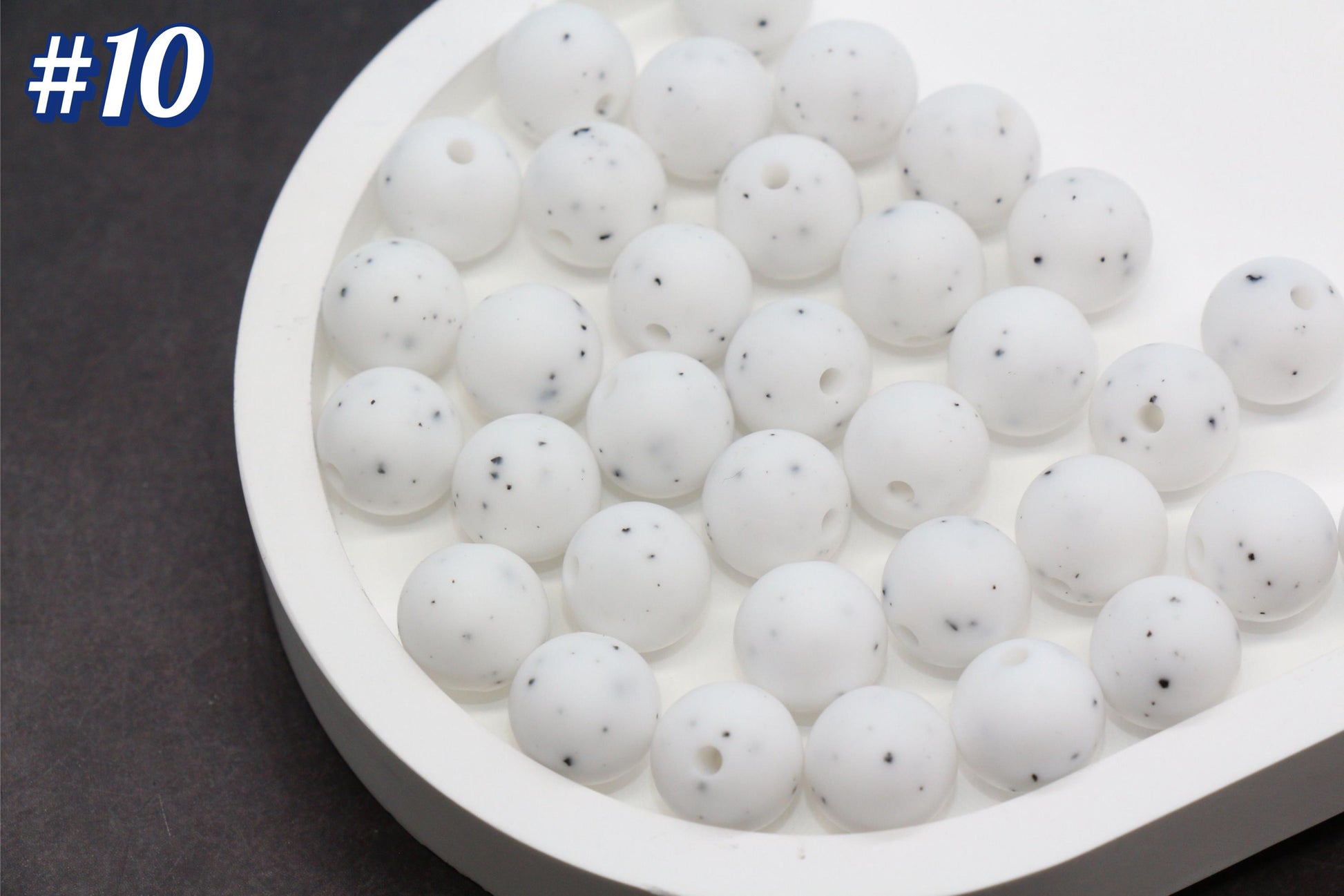 12mm Marble Silicone Beads, Round Bubblegum Beads for Bracelets, Beads for Pens, Non-Toxic Food Grade, Craft Supplies, Gift for Her