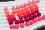 12mm Pink Silicone Beads, Round Bubblegum Beads for Bracelets, Beads for Pens, Non-Toxic Food Grade, Craft Supplies, Gift for Her