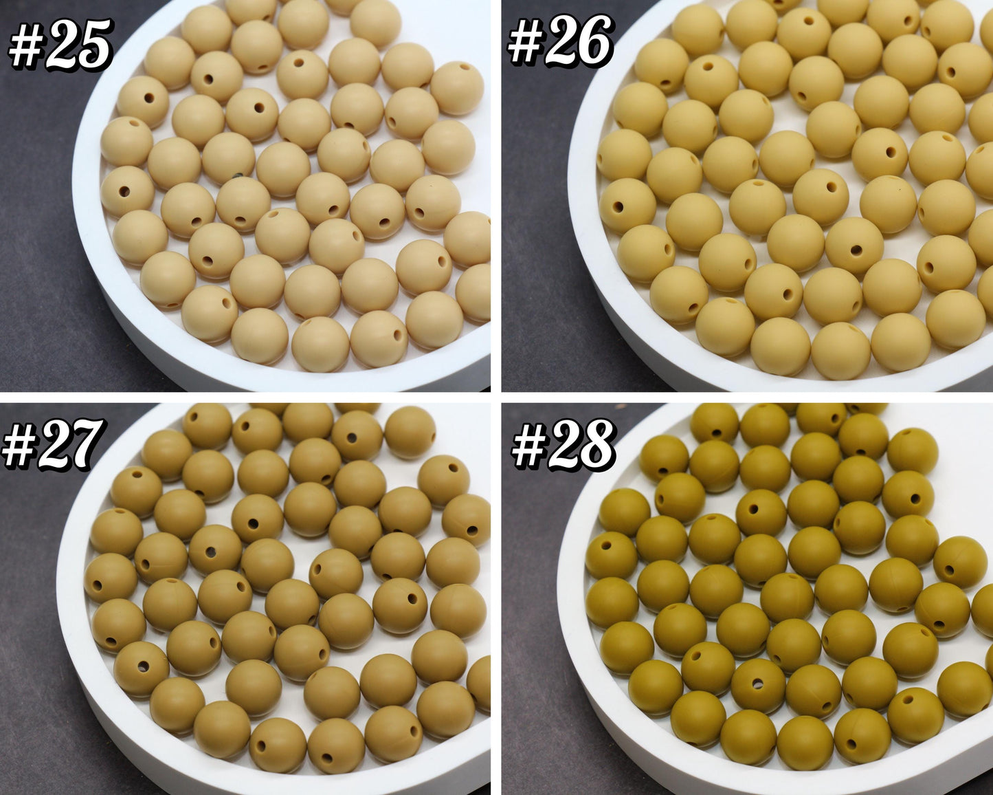12mm Earth Tones Silicone Beads, Round Bubblegum Beads for Bracelets, Beads for Pens, Non-Toxic Food Grade, Craft Supplies