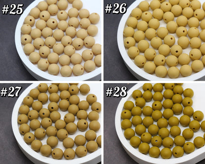 12mm Earth Tones Silicone Beads, Round Bubblegum Beads for Bracelets, Beads for Pens, Non-Toxic Food Grade, Craft Supplies