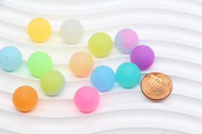 15mm Glow in the Dark Silicone Beads – Round Beads for Jewelry Making, Keychains, and DIY Crafts