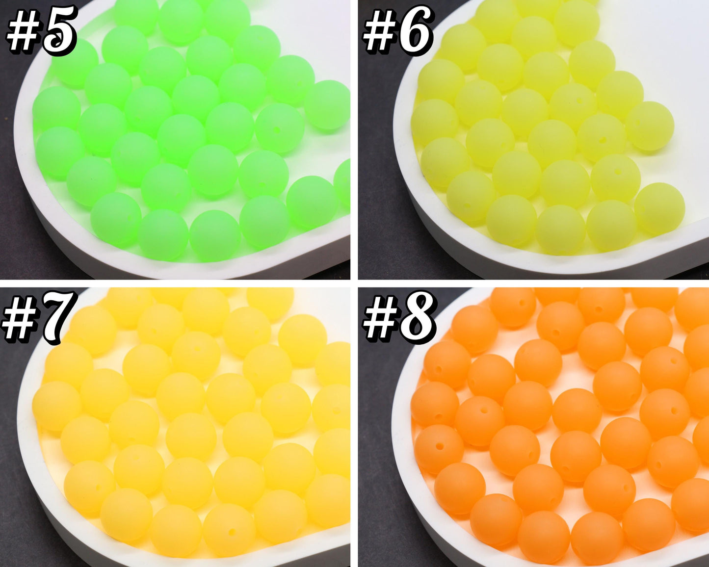 15mm Glow in the Dark Silicone Beads – Round Beads for Jewelry Making, Keychains, and DIY Crafts