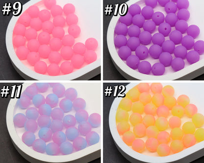 15mm Glow in the Dark Silicone Beads – Round Beads for Jewelry Making, Keychains, and DIY Crafts