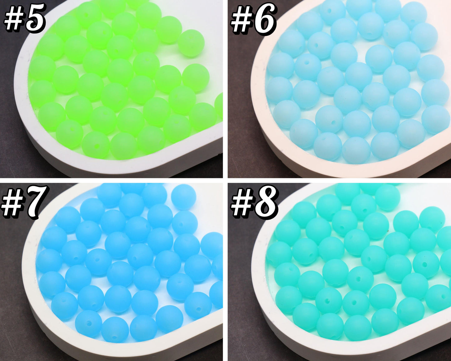 12mm Glow in the dark Silicone Beads, Round Beads for Jewelry Making, Beads for Pens, Beads for Bracelets