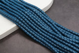 6mm Deep Teal Heishi Beads – Polymer Clay Tube Beads for Bracelet Making, Dark Blue-Green Boho Jewelry Supplies #242