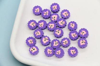 Halloween Polymer Clay Beads, Ghost & Witch Hat Round Beads for Jewelry Making, Halloween Bracelet Supplies, Fall Craft Accessories