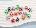 16mm Iridescent Leaf Printed Acrylic Beads
