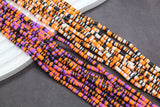 4mm Halloween Polymer Clay Heishi Beads, Flat Disc Beads Orange Black White Purple, DIY Jewelry Making Beads for Bracelets & Necklaces