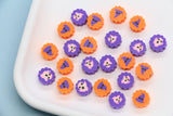 Halloween Polymer Clay Beads, Ghost & Witch Hat Round Beads for Jewelry Making, Halloween Bracelet Supplies, Fall Craft Accessories
