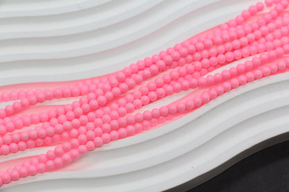 4mm colorful round glass beads for jewelry making