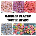 14mm Turtle Marbled Acrylic Beads
