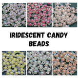 Iridescent Candy Beads, 16mm Wrapped Candy Beads for Jewelry Making, Kawaii Bracelet & Necklace DIY Supplies
