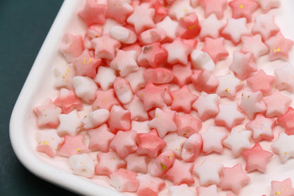 10mm Frosted Star Beads with Gold Specks, Pastel Ombre Star Beads for Jewelry Making, Kawaii Beads for Bracelets